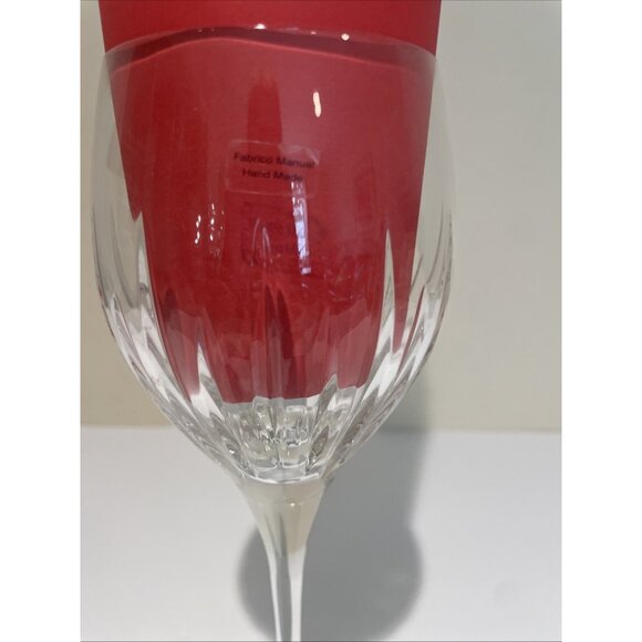 Vintage Atlantis Crystal Stemware Piano Water Goblet Hand Made 9.5" Tall - Picture 4 of 9
